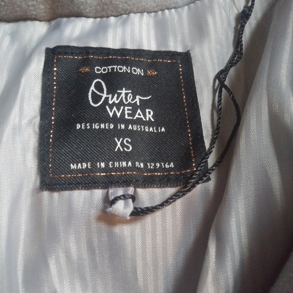 Cotton On Gray Wrap Pea Coat Size XS - Picture 4 of 5